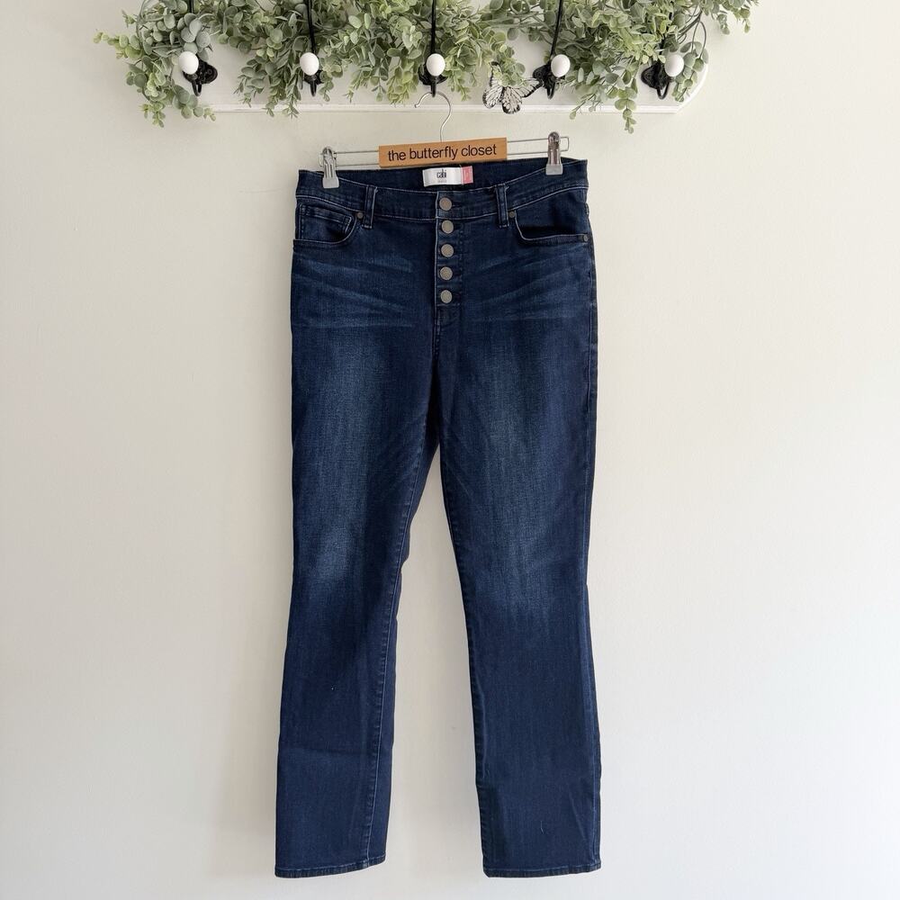Cabi Button Fly Straight Leg Jeans Size 10 KD